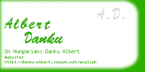 albert danku business card